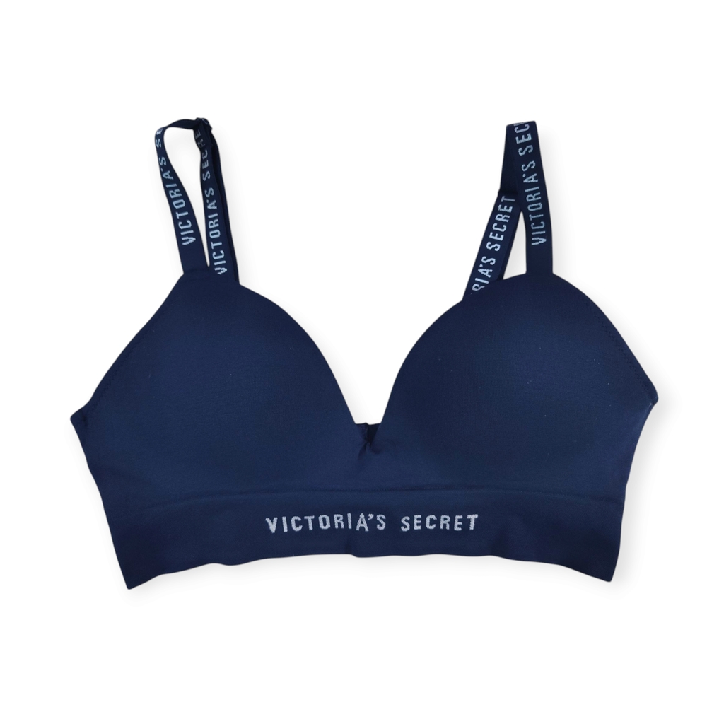 Victoria's Secret Blue Seamless Bra with Adjustable Straps Size Small - Picture 2 of 9
